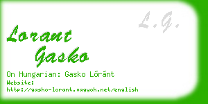 lorant gasko business card