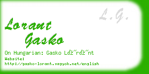 lorant gasko business card